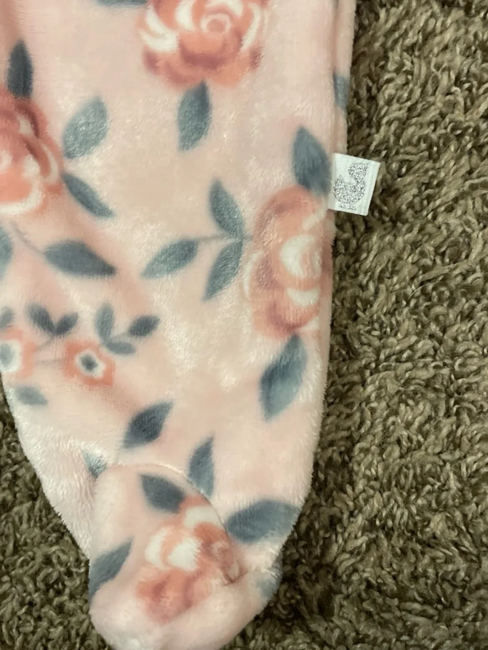 Pink Floral Hooded Footie One-Piece for Kids